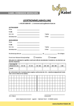 Formular für Trommelfreimeldung - Leertrommelabholung